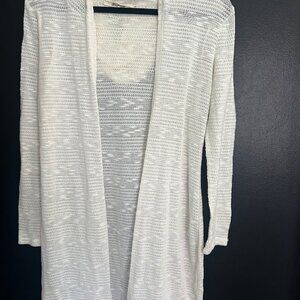 Loose Knitted Hooded Cream Women's Cardigan